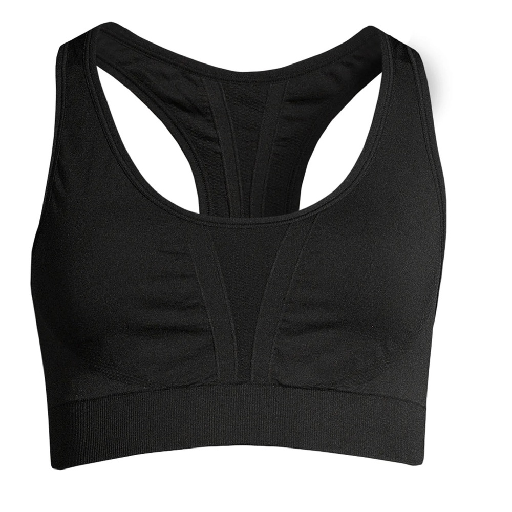 Avia Black Sports Bra with Scoop Neck and Wide Straps - Picture 5 of 5